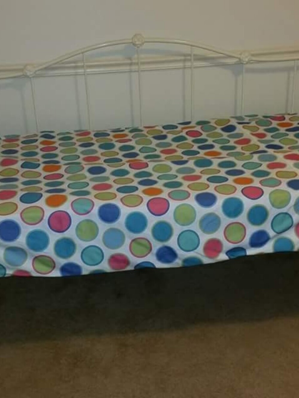 2 Sets Colorful Polka Dot Twin Duvet Cover Reversible Blue & Sham